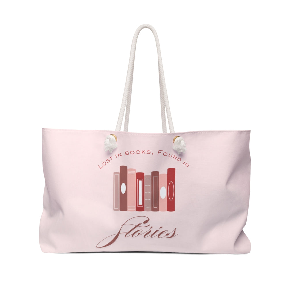 Lost In Books, Found In Stories Weekender Bag